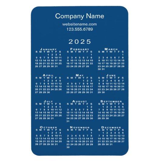 2025カレンミニマルダー会社名ブルー マグネット (縦)