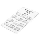 2025カレンミニマルダー会社名情報(ホワイト) マグネット (左側)