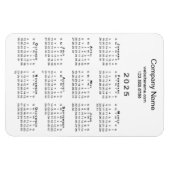 2025カレンミニマルダー会社名情報(ホワイト) マグネット (横)