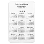 2025カレンミニマルダー会社名情報(ホワイト) マグネット (縦)