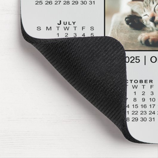 2025カレンモダンダーあなたの写真の名前グレー マウスパッド (コーナー)