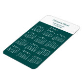 2025カレンモダンダー会社名ティール(緑がかった色)白 マグネット (左側)