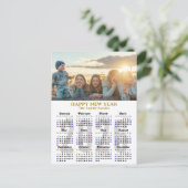 2025カレンモダンダー金ゴールドスクリプト写真ミニマリスト シーズンポストカード (スタンド正面)