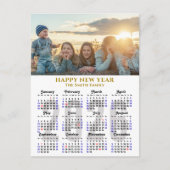 2025カレンモダンダー金ゴールドスクリプト写真ミニマリスト シーズンポストカード (正面)