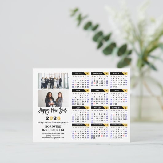 2025カレンモダンダー金ゴールドブラックビジネス2写真 シーズンポストカード (スタンド正面)