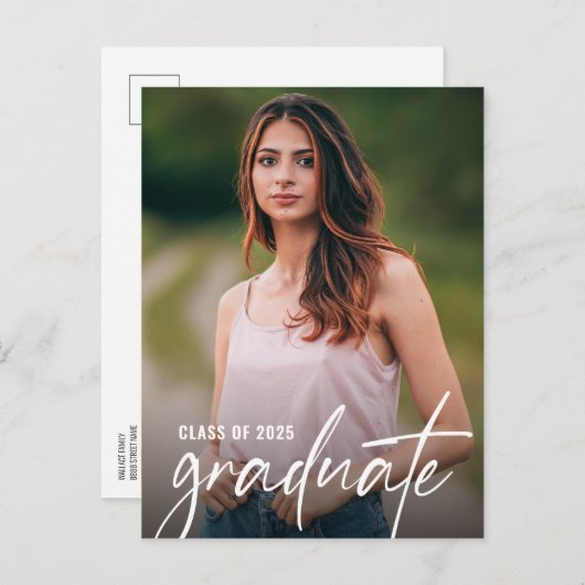 2025クラシック年の写真科カスタム目 インビテーションポストカード (正面/裏面)