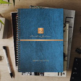 2025クラッシーエレガントブルーレザー金ゴールドモノグラムの プランナー手帳