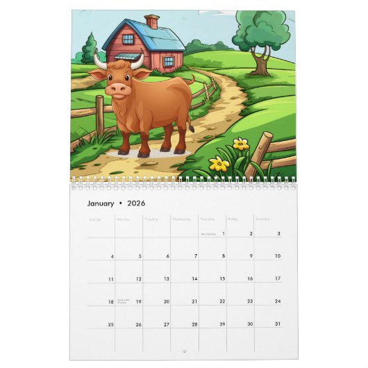 2025クリップア中国のート〔占星術の〕十二宮図 カレンダー (1月 2026)