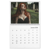 2025ゴシック美しい カレンダー (1月 2026)