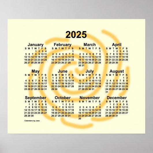 2025サンシャインデイズカレンダーby Janz ポスター (正面)
