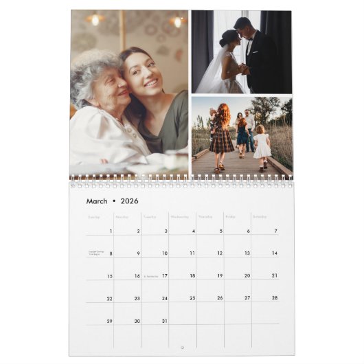 2025シンプルモダンカスタム写真群 カレンダー (3月 2026)