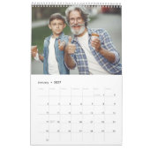 2025シンプルモダンカスタム写真14家族 カレンダー (1月 2027)
