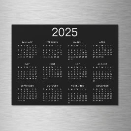 2025シンプル年カレンダー