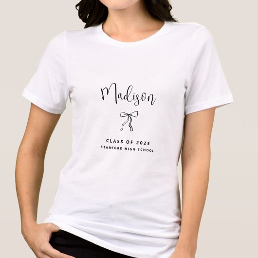 2025シンプル年パーソナライズされた卒業クラス トライブレンドTシャツ