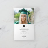 2025シンプル白黒写真卒業 サンキューカード (内部)