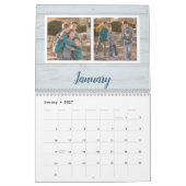 2025シンプル素朴家族写真 カレンダー (1月 2027)