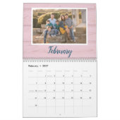 2025シンプル素朴家族写真 カレンダー (2月 2027)