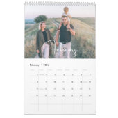 2025スクリプトモダンタイポグラフィミニマル写数々の真 カレンダー (2月 2026)