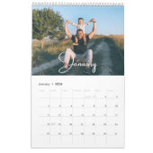 2025スクリプトモダンタイポグラフィミニマル写数々の真 カレンダー (1月 2026)