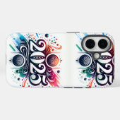 2025スタイリッシュ年の書道タイポグラフィ芸術的。 Case-Mate iPhoneケース (裏面 (横))