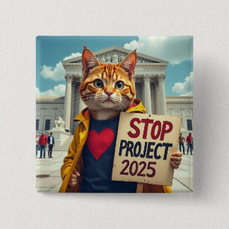 2025ストップ年のCat政治プロジェクト 缶バッジ