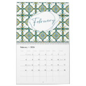 2025セラミッモダンク鮮やかカラフルタイルデザイン カレンダー (2月 2026)