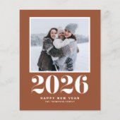 2025タイポグラフィテラコッタハッピーニューイヤー写真 (正面)