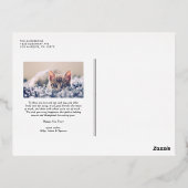 2025タイポグラフィネイビーブルーハッピーニューイヤー写真 箔シーズンポストカード (裏面)