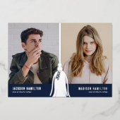 2025タッセル共同写真卒業パーティー 箔招待状 (正面)