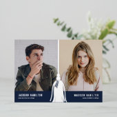 2025タッセル共同写真卒業パーティー 箔招待状 (立ち正面)