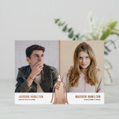 2025タッセル共同写真卒業パーティー 箔招待状 (立ち正面)