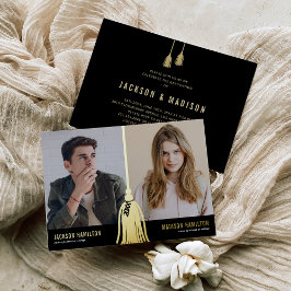 2025タッセル共同写真卒業パーティー 箔招待状