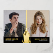 2025タッセル共同写真卒業パーティー 箔招待状 (正面)