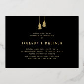 2025タッセル共同写真卒業パーティー 箔招待状 (裏面)