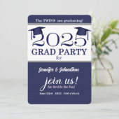 2025ツインエクセルブルーPinstried写真卒業 招待状 (スタンド正面)