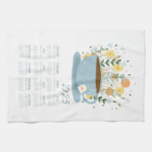 2025ティータオルカレンダーカントリーキッチンデコール キッチンタオル (横)