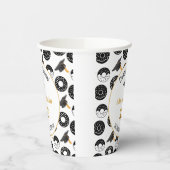2025ドーナツと度モダン白黒 紙コップ (左)