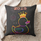 2025ネオンダック花火お祝い クッション (ブランケット)