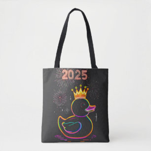 2025ネオンダック花火お祝い トートバッグ