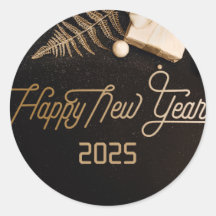 2025ハッピーニューイヤー黒カスタム金ゴールド事業