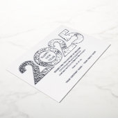 2025ハッピーホリデーズニューイヤー企業の事業 箔シーズンカード (回転した状態)