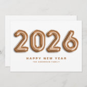 2025バラ金ゴールドマイラーバルーン新年おめでとう シーズンカード (正面/裏面)