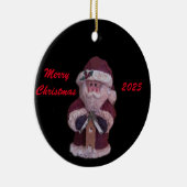 2025バードハウスサンタメリークリスマス セラミックオーナメント (右)