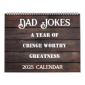 2025パパジョークカレンダー木材ユーモアのあるギフトパパ カレンダー (カバー)
