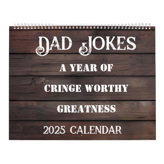2025パパジョークカレンダー木材ユーモアのあるギフトパパ カレンダー (カバー)