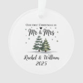 2025パーソナライズされた年の初めてのクリスマス オーナメント (正面)