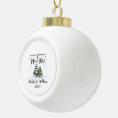2025パーソナライズされた年の初めてのクリスマス セラミックボールオーナメント (右)