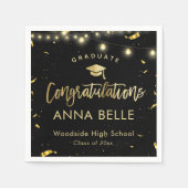 2025パーソナライズされた年カスタム卒業クラス スタンダードカクテルナプキン (正面)