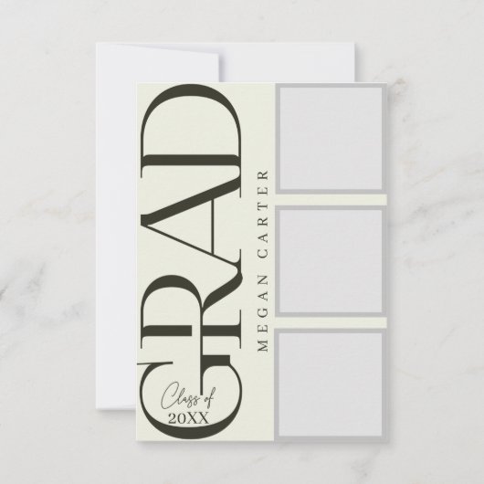 2025パーソナライズされた年モダン卒業カードの種類 カード (正面)