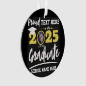 2025パーソナライズされた年誇りを持ったの卒業生クラス オーナメント (正面)